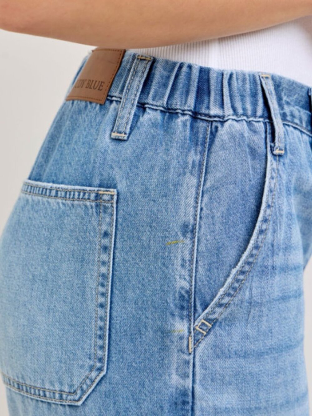Judy Blue High Waist Featherweight Baggy Elasticated Waistband - Picture 5 of 5